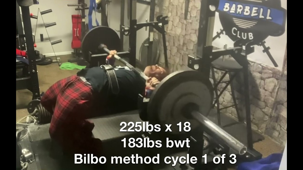 225lbs x 18 cycle 1 of Bilbo Method