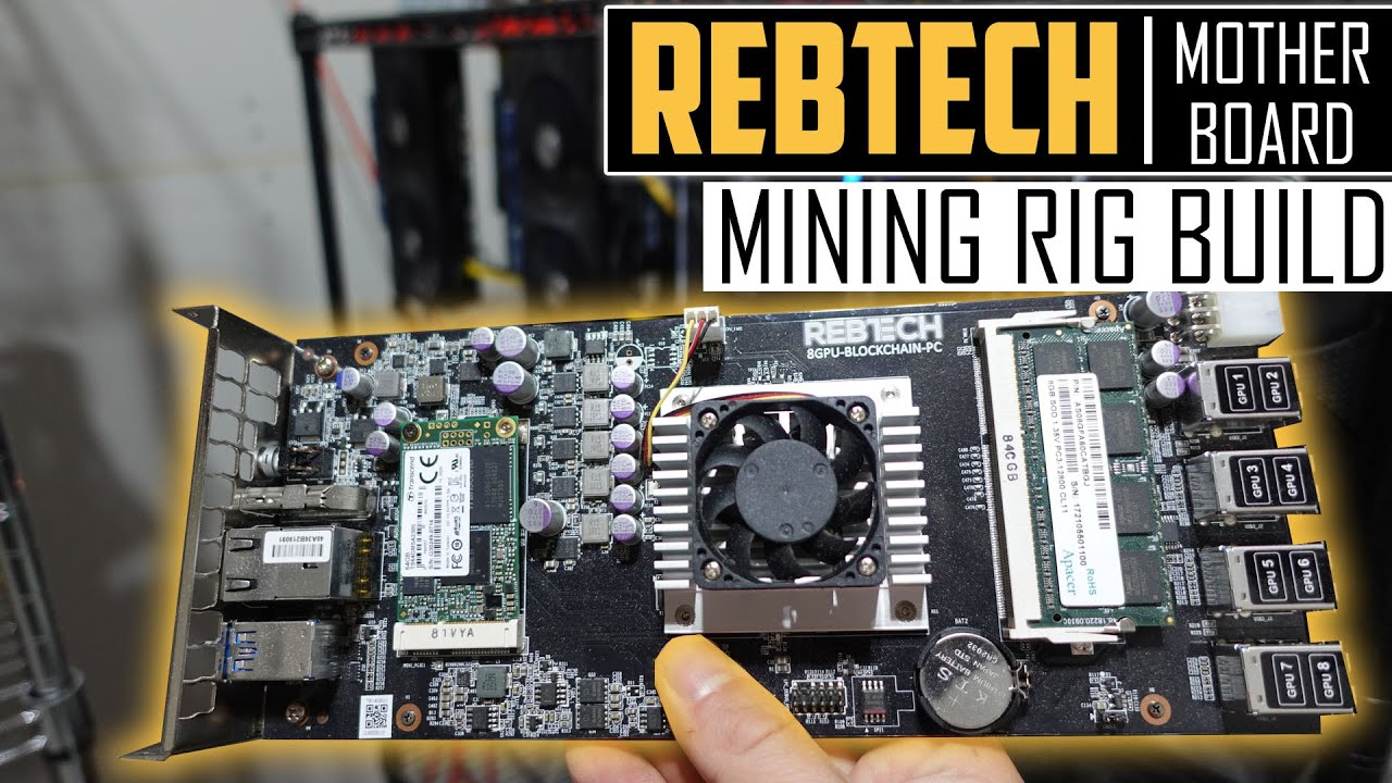 RebTech All In One 8 GPU Mining Motherboard Rig Build!