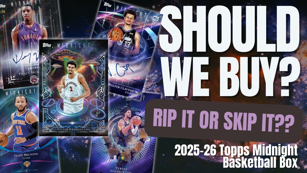 Стоит ли нам купить серию Topps Midnight Basketball 2025-26 и поискать автографы Купера Флэгга???