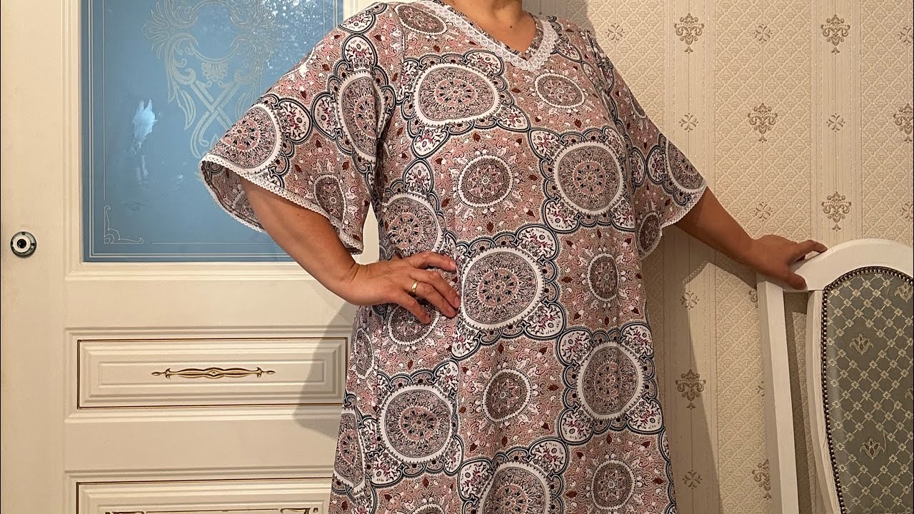 50,52өлшемде өте оңай көйлек тігу