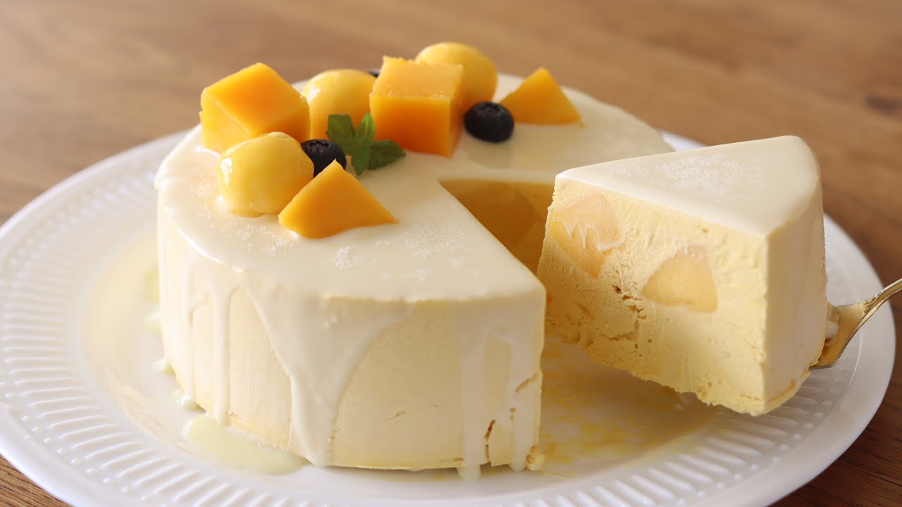 Простой и вкусный торт с мороженым из манго! Без устройства для приготовления яиц и мороженого