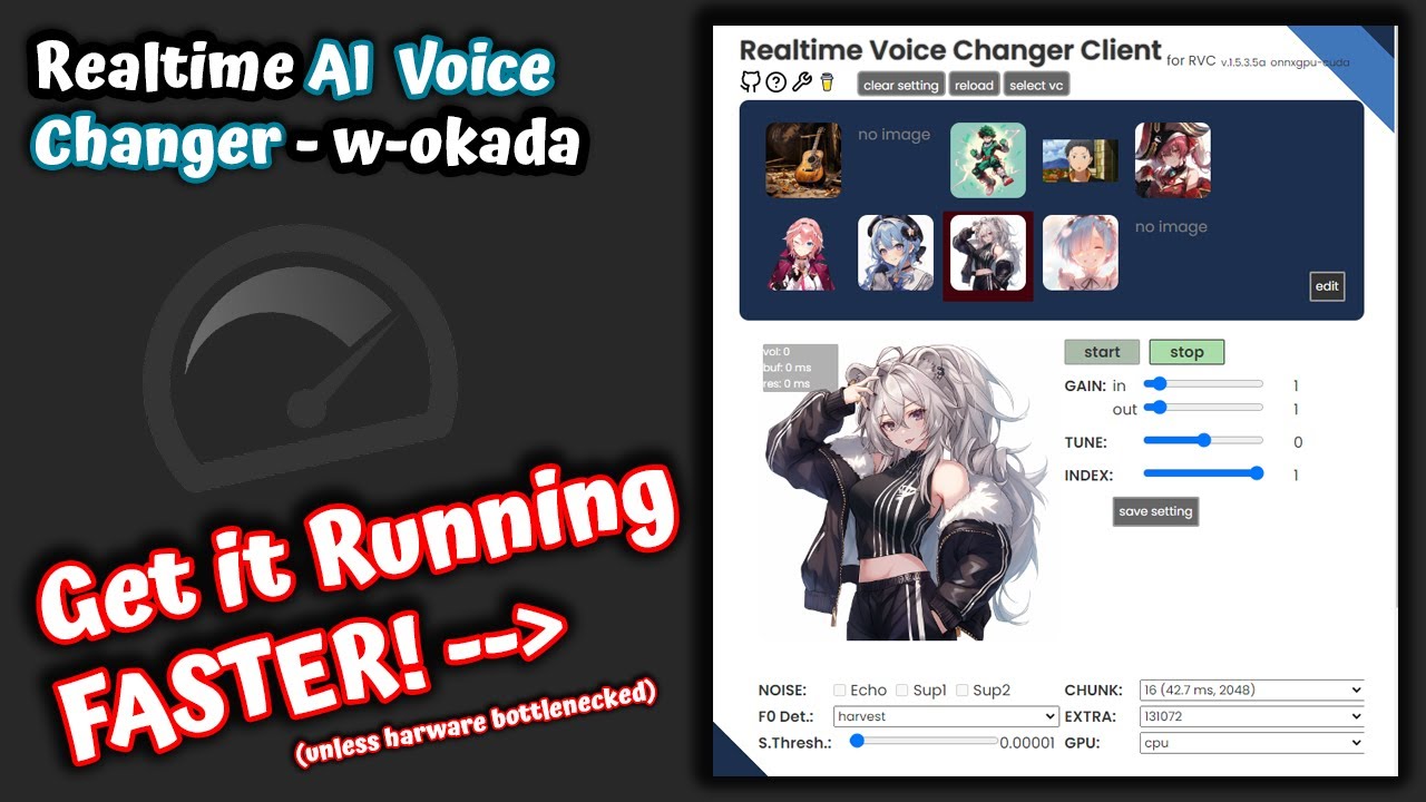 Оптимизация настроек в клиенте AI Voice Changer