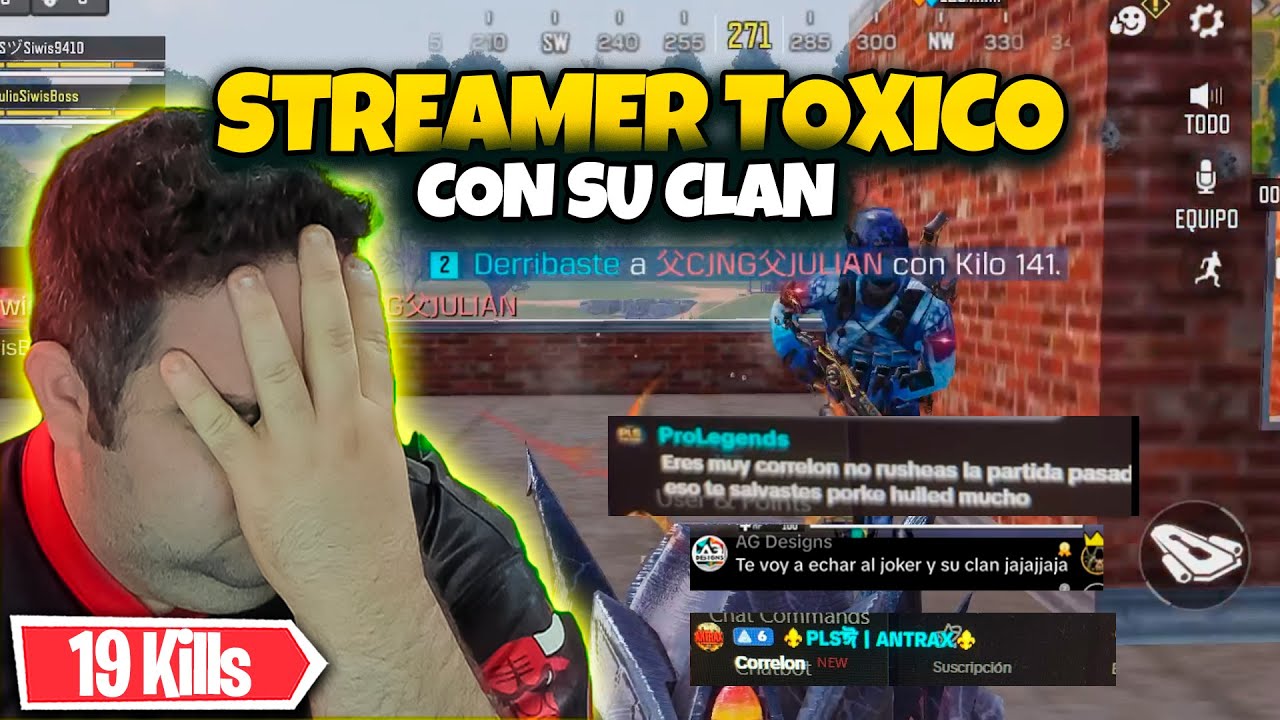 Enfrento Streamer Toxico y Su Clan y le doy la mayor leccion en la historia de codm