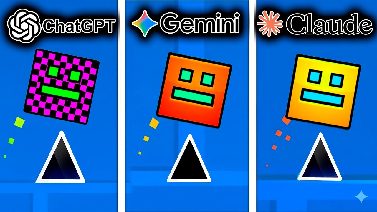 ChatGPT vs Gemini vs Claude Crean Geometry Dash Desde CERO