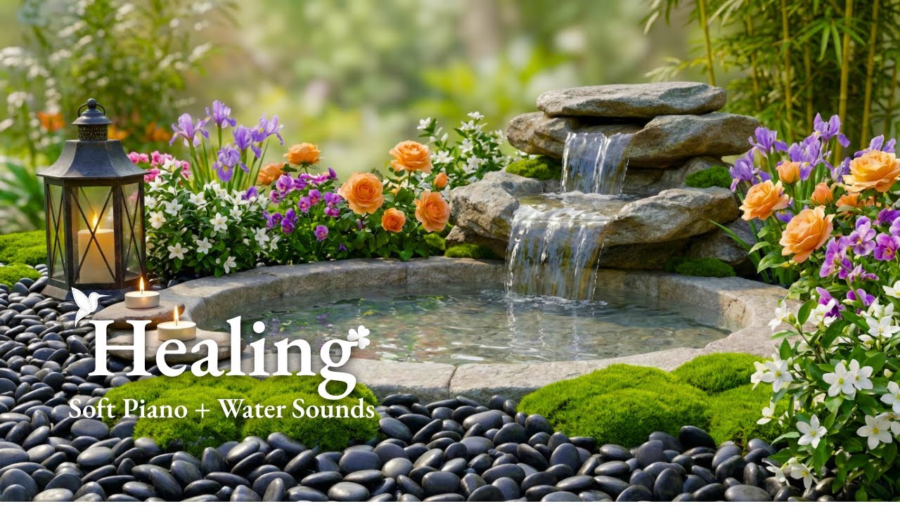 Soothing Piano & Flowing Water 🌿 Anxiety Relief, Calm Focus & Relaxation