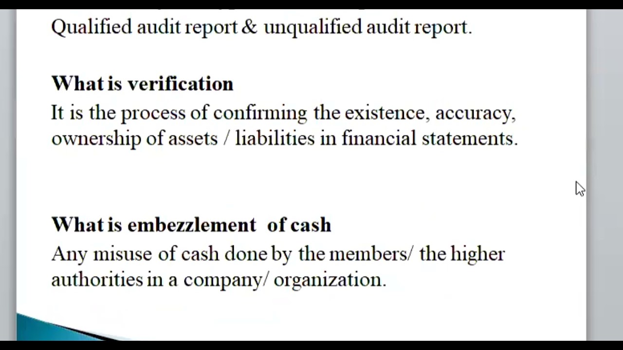 AUDITING 2 MARKS 