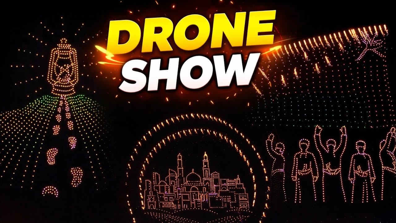 Muscat Night Festival Drone Show in Qurum Park 🌃 You Won’t Believe This! 😍
