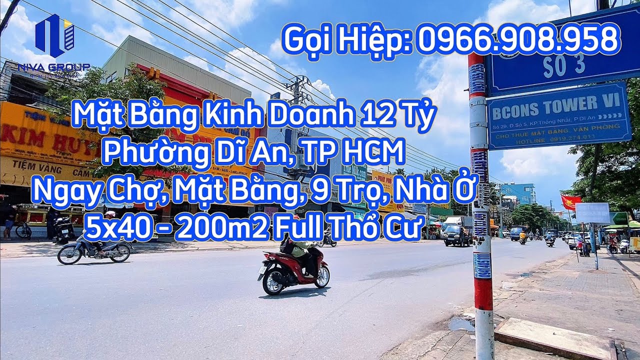 Mặt Tiền Kinh Doanh, Dĩ An HCM 12 Tỷ, Ngay Chợ Nguyễn Trãi, Thu Nhập Dòng Tiền #966908958 #dongtien 