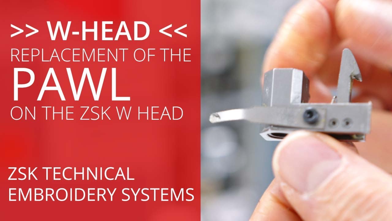 W-Head: Replacing the pawl on the ZSK W-head