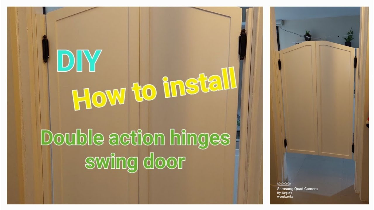 DIY HOW TO INSTALL DOUBLE ACTION HINGES SWING DOOR
