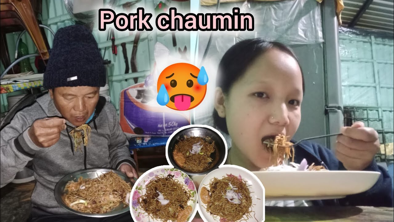 pork chaumin khako banayer family sang aaj Akdam mitho #subscribe #support 