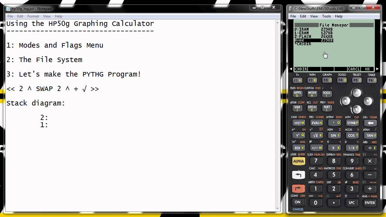[HP50g Programming] 01 to 03: Configuration