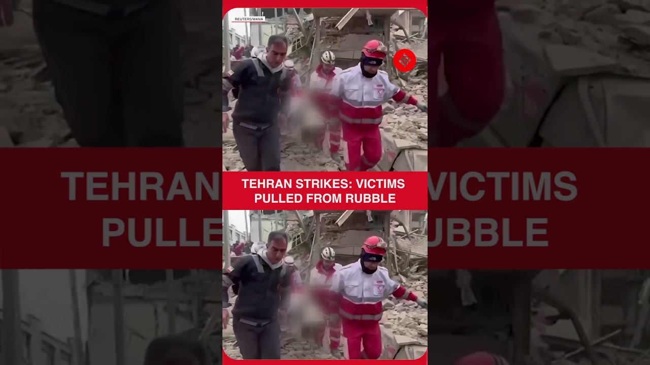 Rescue Teams Pull Victims from Rubble After Strikes Hit Tehran Residential Area