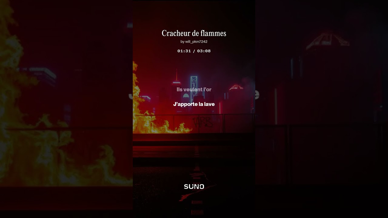 Cracheur de flammes #sunoai #music #flammes #paroles