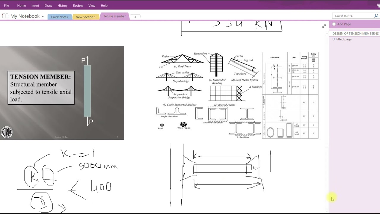 Tensile member manual design & Comparison with Staad design