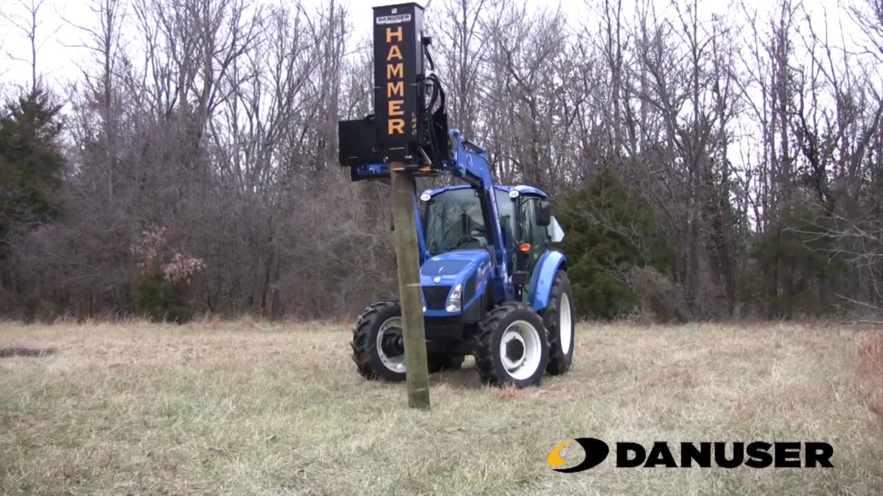 DANUSER HAMMER: Colocador de postes para Tratores Agrícolas