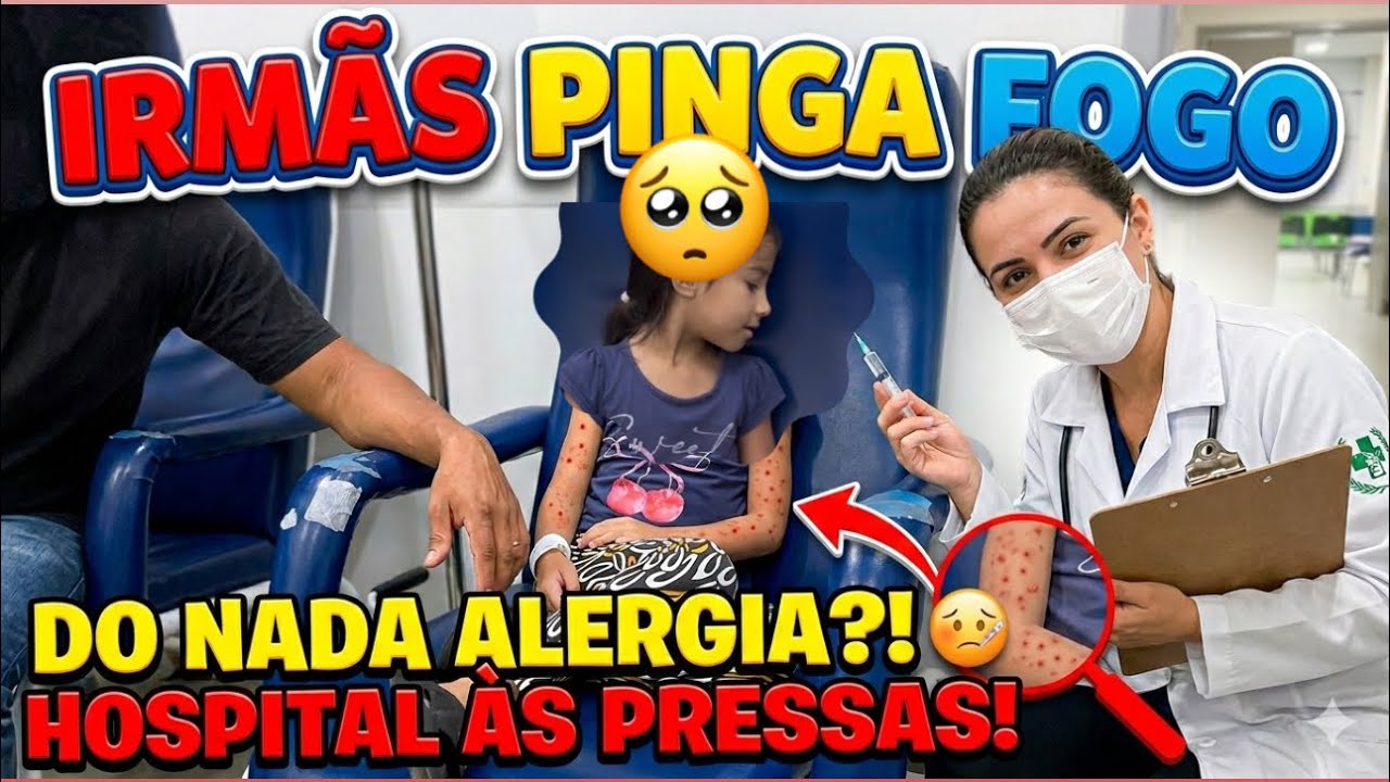 Do nada ela começou a se encher de alergia… fomos parar no hospital!”