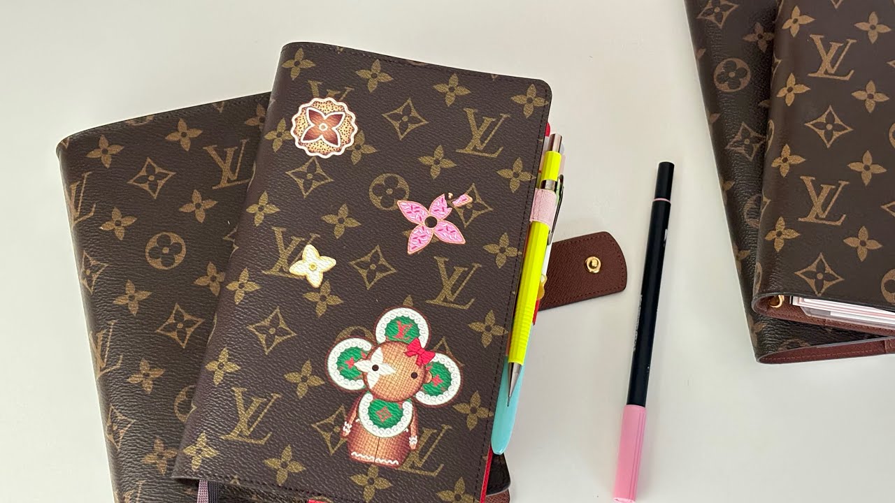 Louis Vuitton Emily MM Notebook Cover Christmas 2024 Candy Edition, size comparison LV Agenda covers