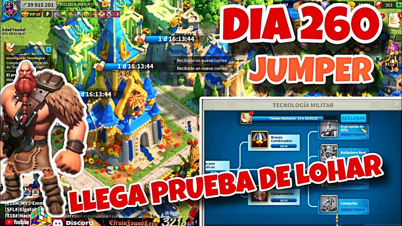 💥-JUMPER-💥 SERIE DIA 260 - LLEGA EVENTO PRUEBA DE LOHAR  - RISE OF KINGDOMS