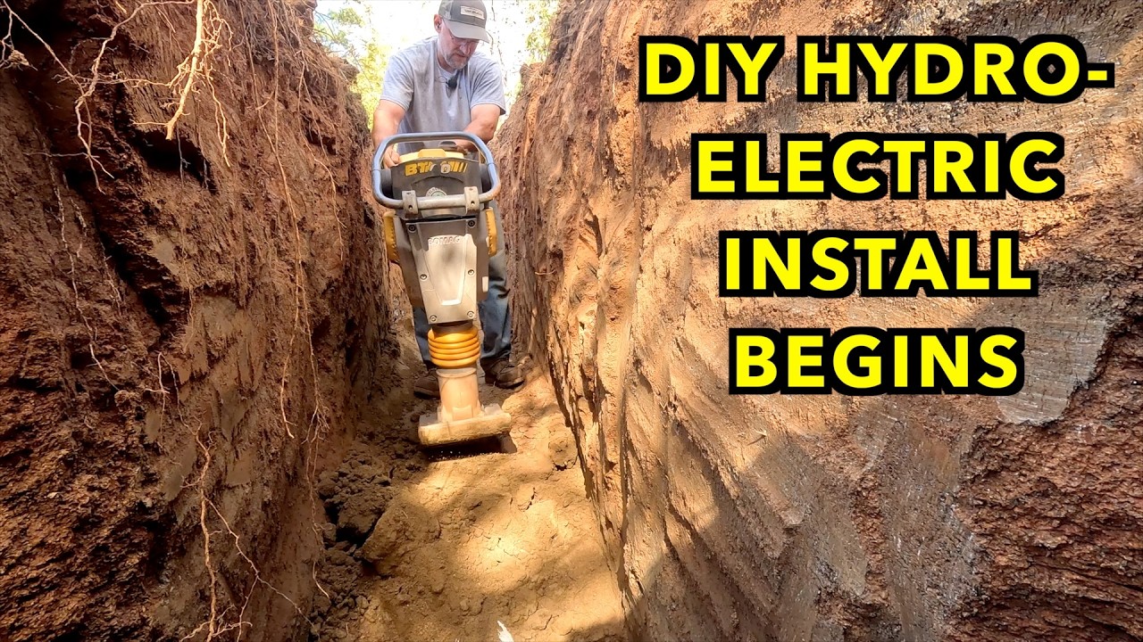 DIY Hydroelectric, Trenching & Installing The Pipe. Part 4