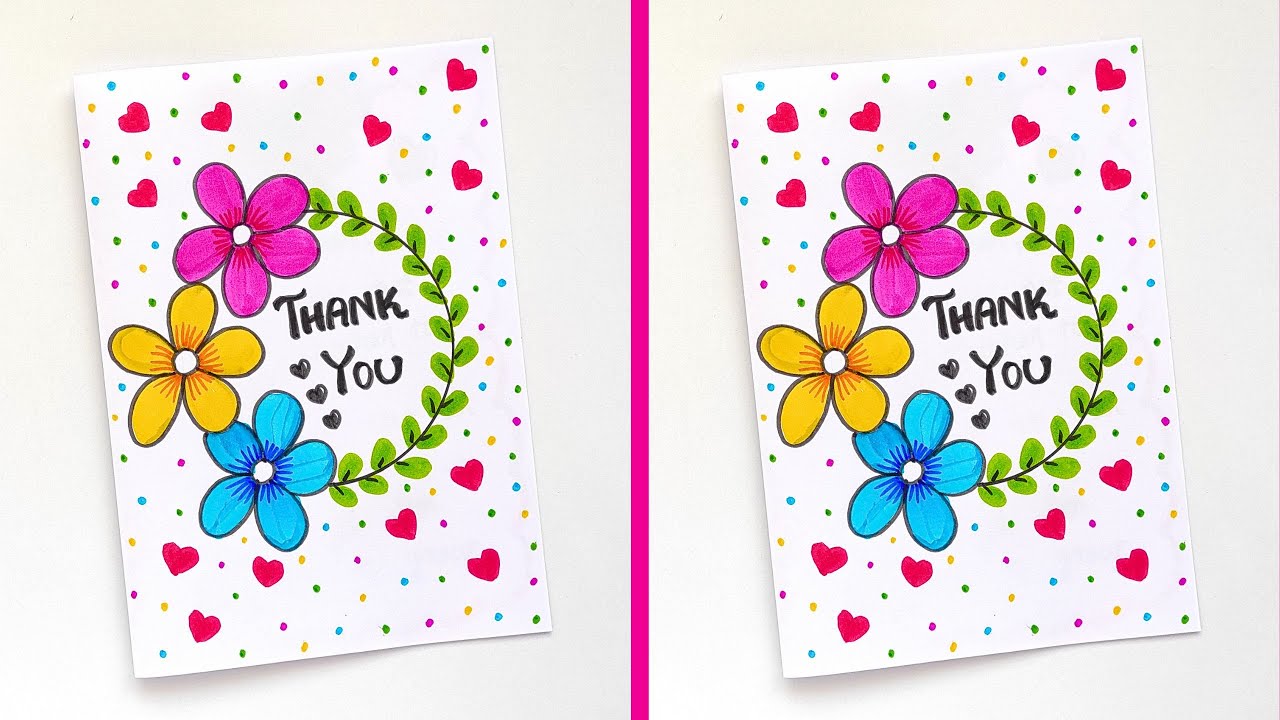 😍 Thank You Card 😍 | Easy & AMAZING Thank You Greeting Card | How to Make Thank You Card for Teacher