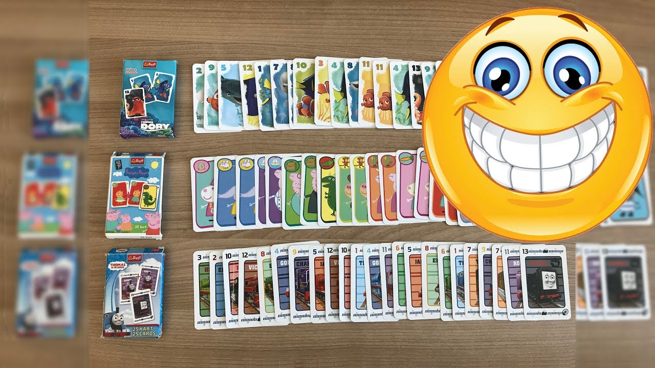 Peppa Pig / Thomas and Friends / Finding Dory / Playing Cards for kids! Peppa / Tomek / Dory karty