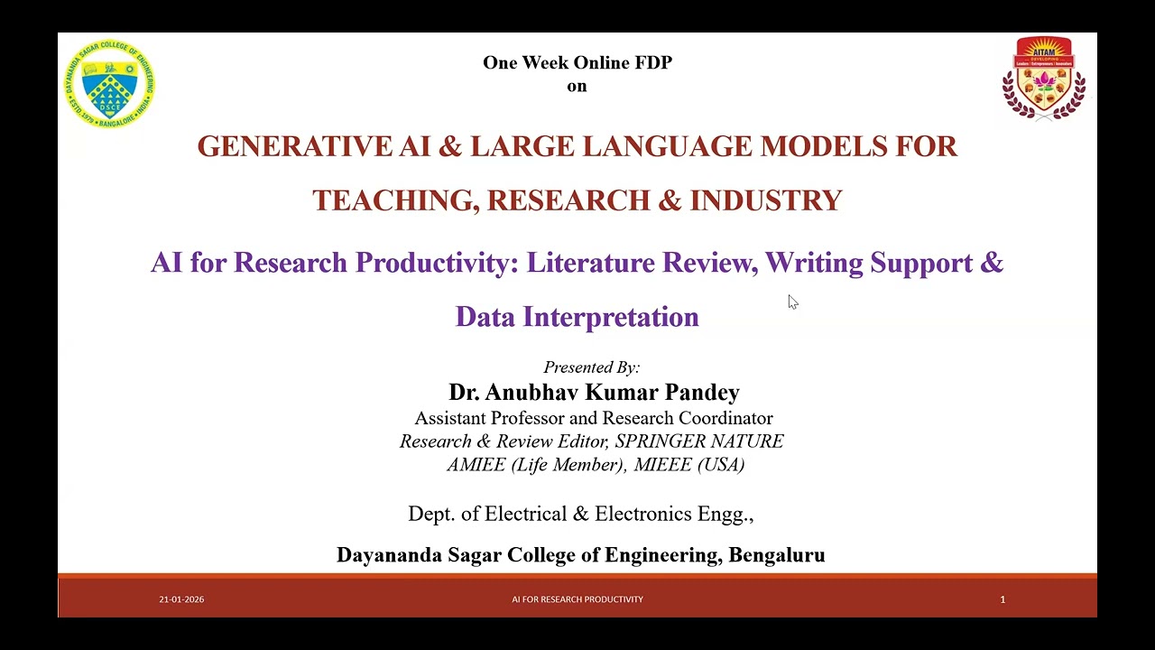 Day 3 - FDP on Generative AI & Large Language Models for Teaching, Research & Industry