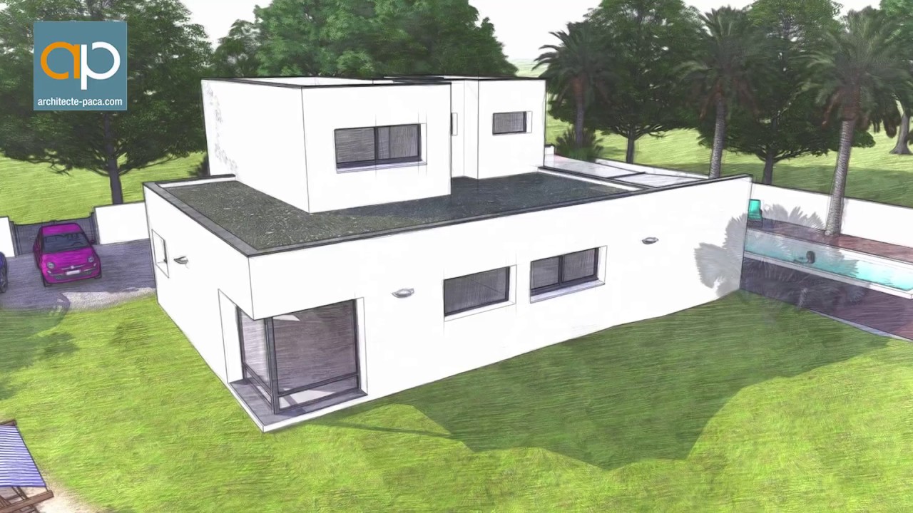 Exemple de Maison contemporaine d'Architecte - Architecte-PACA.com