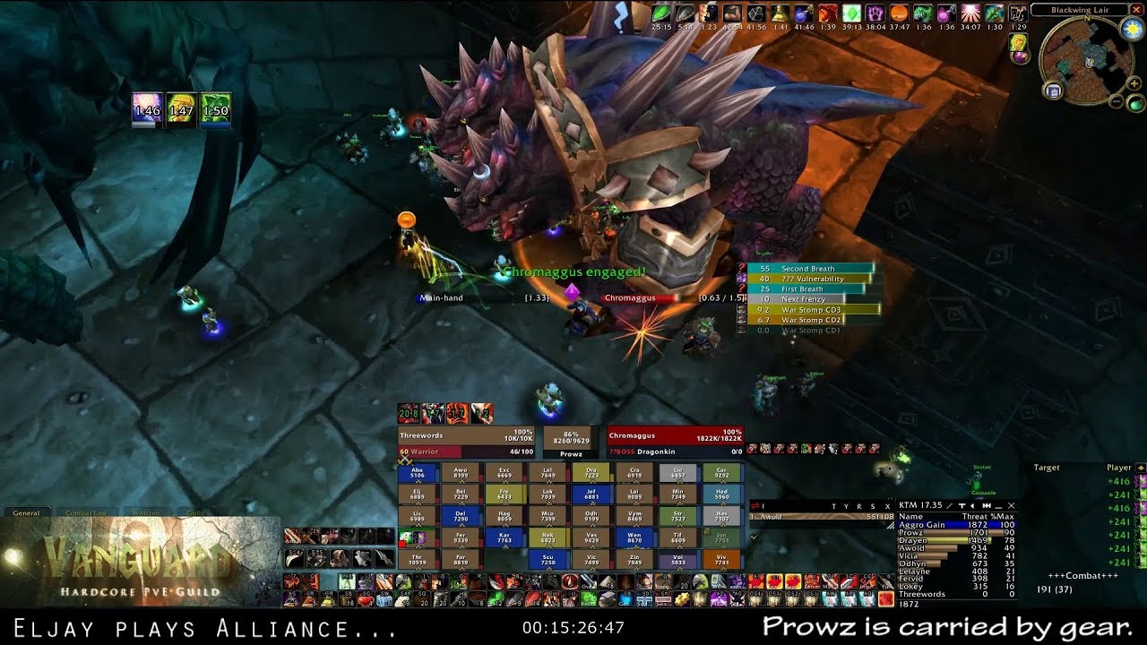 WORLD RECORD SPEEDRUN 2019 02 21 - 20m 23s Blackwing Lair by Vanguard - 2nd Tank POV