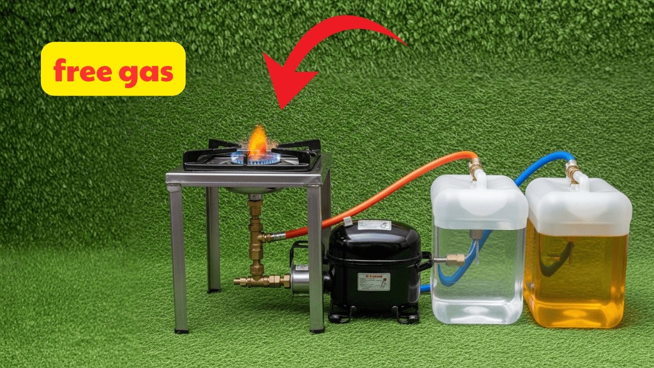 Turn an Old Refrigerator Compressor into a Free Gas Supply System | DIY Workshop Tool