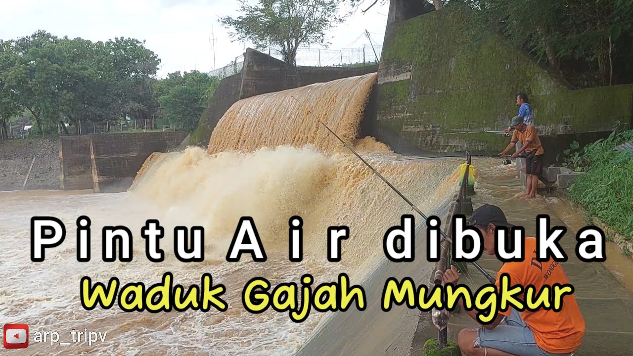 Pintu Air Waduk Gajah Mungkur Full mancing  jelang hujan  Senin, 16 Des 24