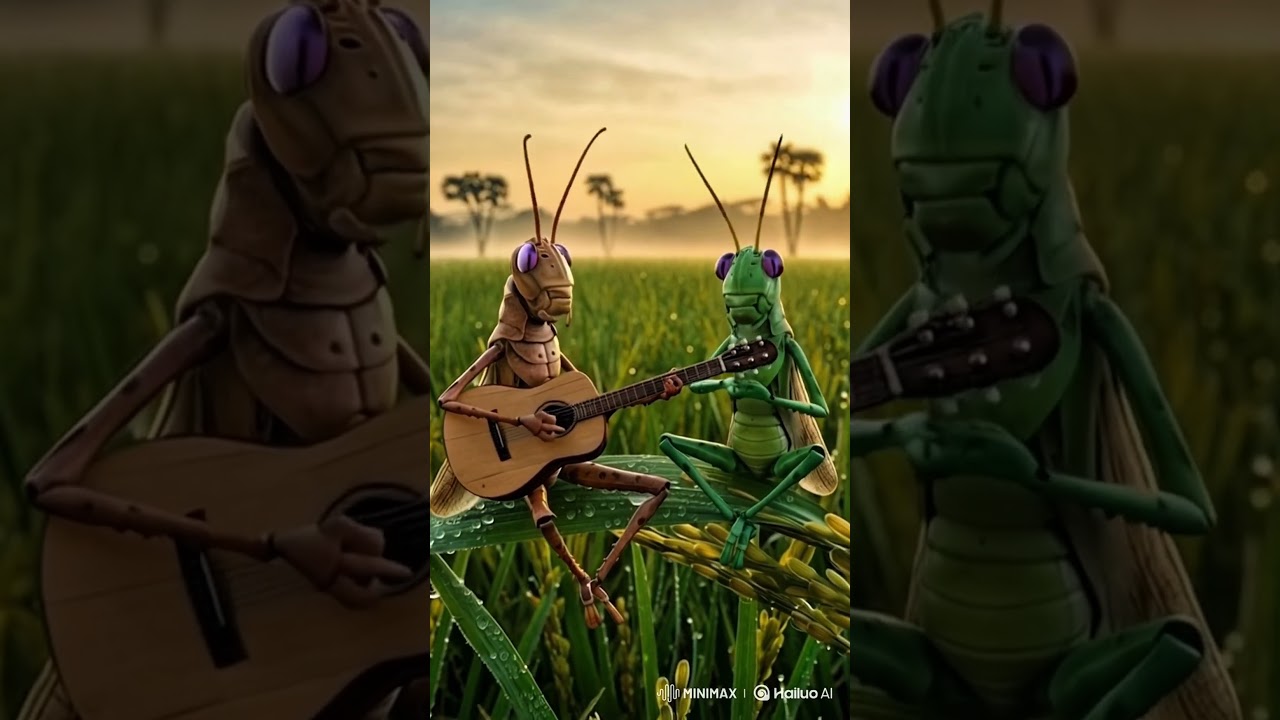 Grilo tocando Viol&atilde;o
