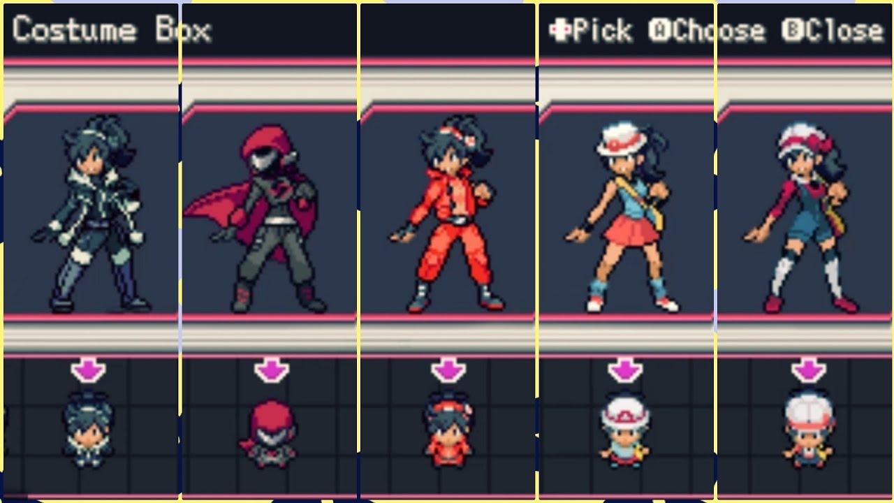 POKEMON UNBOUND V2.1 - ALL COSTUME/OUTFIT LOCATIONS !! (GIRL VERSION)