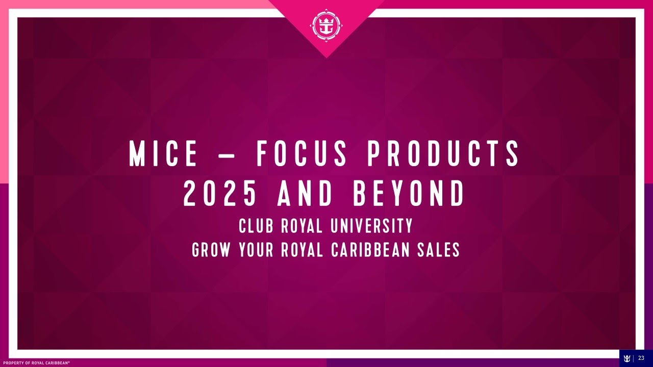 MICE - focus products 2025 and beyond