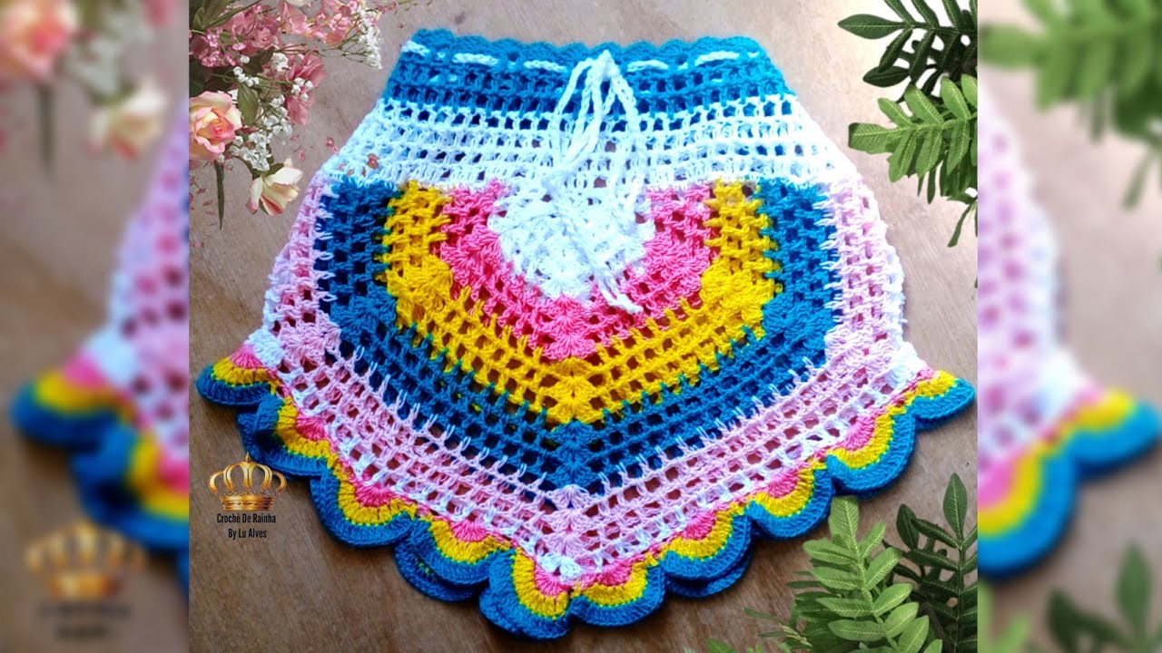 🌈SHORT BLOGUEIRA MODIFICADO LAILA EM CROCHÊ PASSO A PASSO