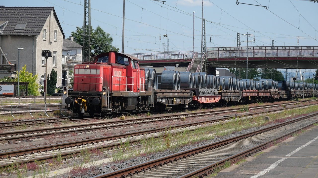Eisenbahnverkehr in Andernach Mit Br 189 294 462 460 640 643 411 146 147 185