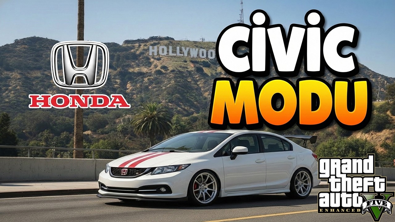 🚗 GTA 5 Enhanced Honda Civic Mod 🔧 | GTA V ENHANCED Araba Modu Kurulumu ve İnceleme! 🔥