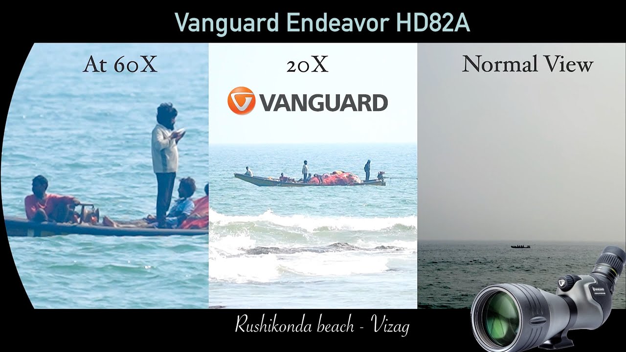 Vanguard Endeavor HD82A Spotting scope - ZOOM Test | Rushikonda Beach - VIZAG