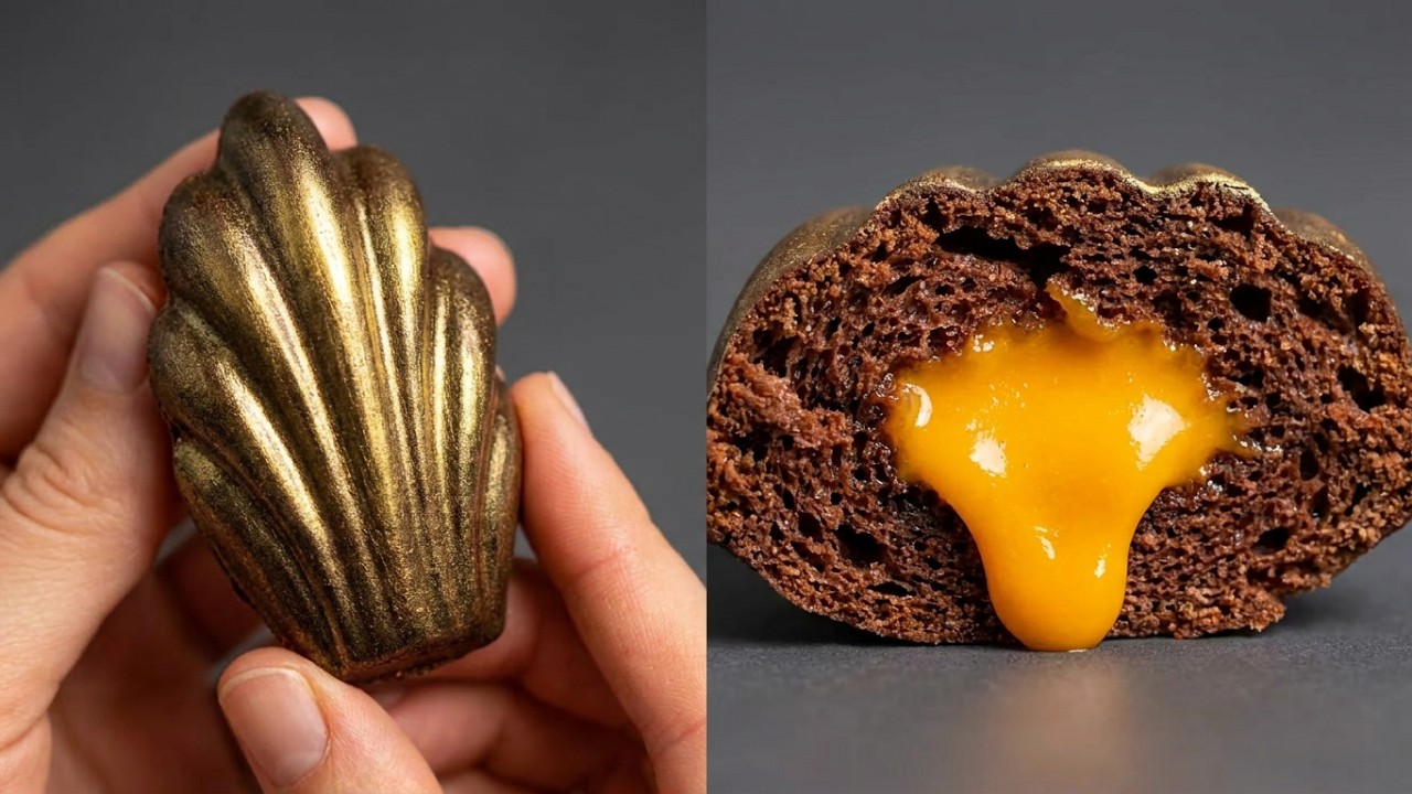 Шоколадное ПЕЧЕНЬЕ МАДЛЕН с начинкой!