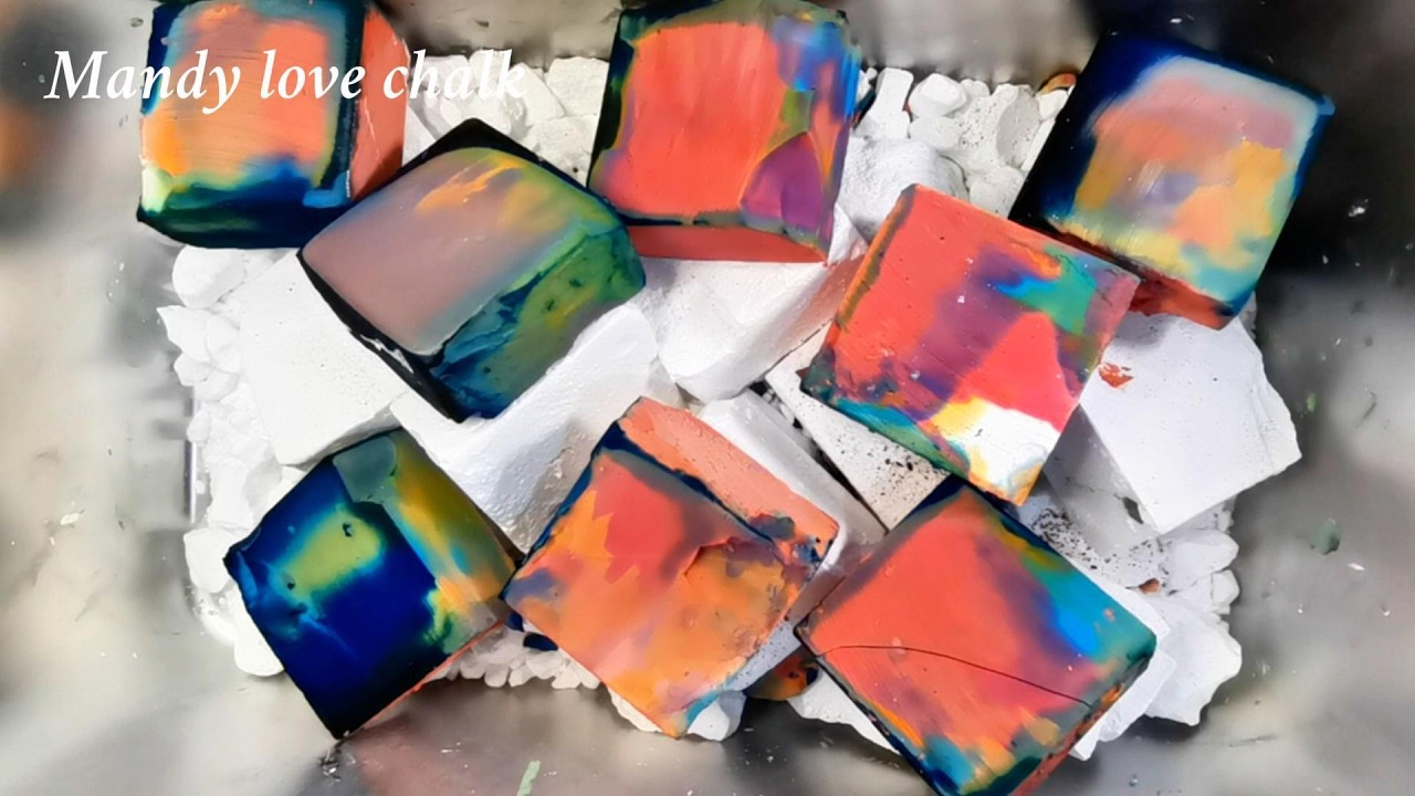 dyed and sifting|gym chalk asmr