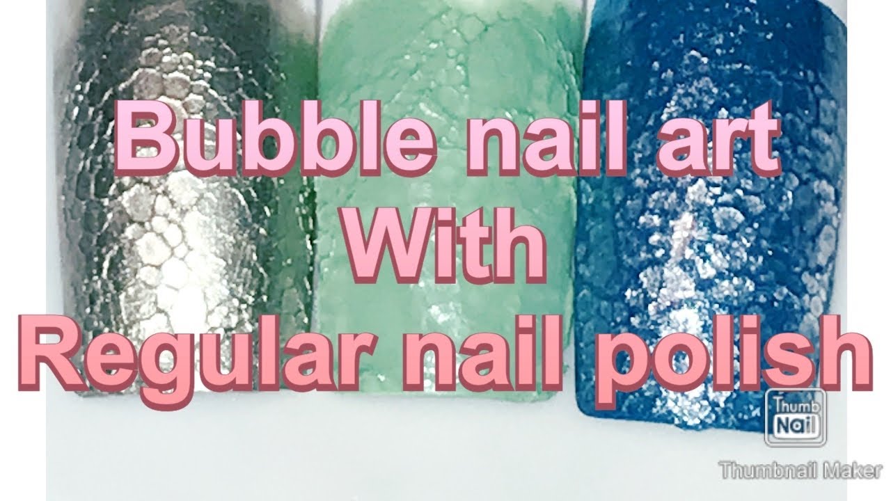 How to do bubble foam effect nail art with regular nail polish I Bubbelmönster med nagellack DIY