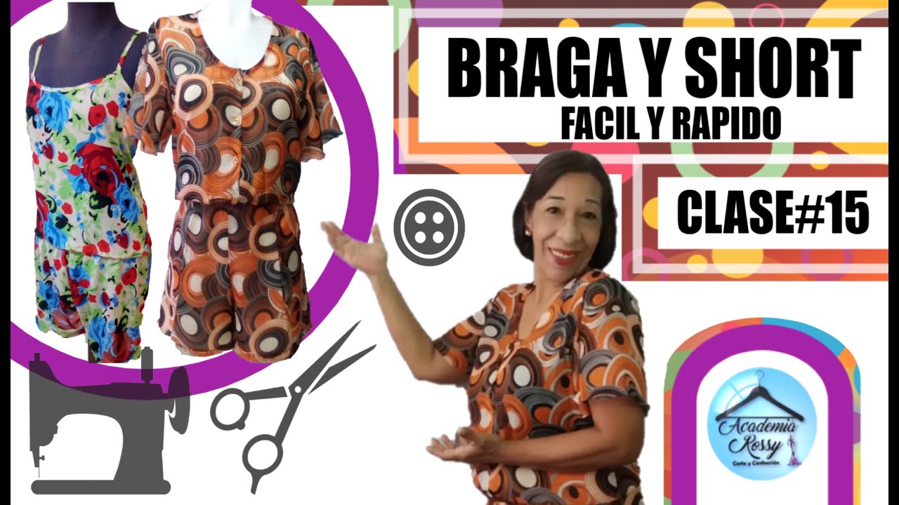 Como hacer una BRAGA Y SHORT Fácil y rápido / Clase #15 - Prof. Piedad