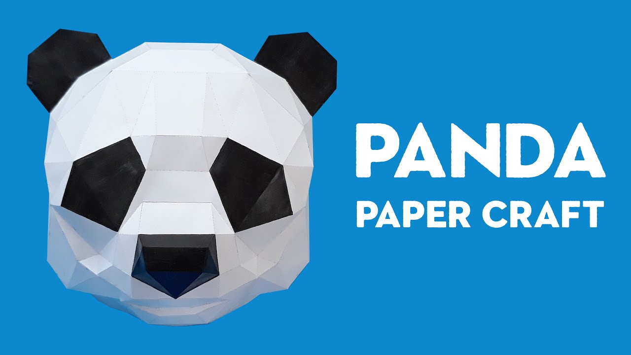 Panda Mask - How to make Panda paper craft mask (Template in Description)