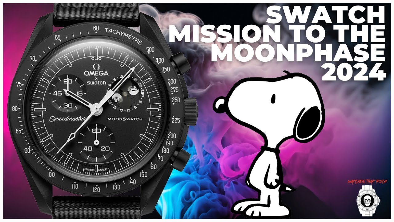 New SWATCH  X OMEGA SNOOPY Mission to the MOONPHASE 2024!