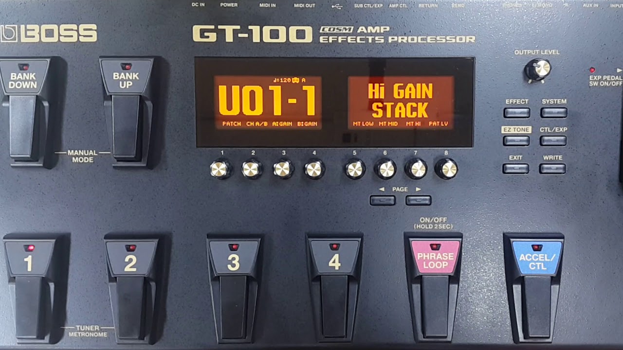 [How To Use] BOSS GT-100 #2 WRITE 톤 저장하기
