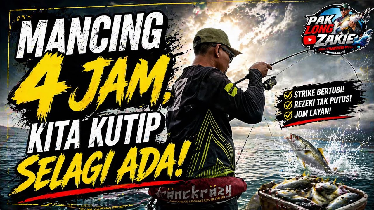 KITA KUTIP SELAGI ADA | MANCING 4 JAM JER | BERSAMA TEKONG ADAM MAT ZAIN #fishing #boatfishing 