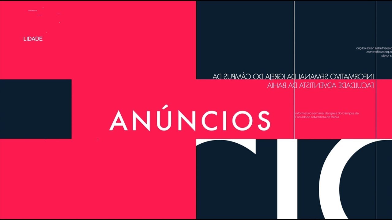 Igreja do Campus - AN&Uacute;NCIOS  - 17 AGOSTO