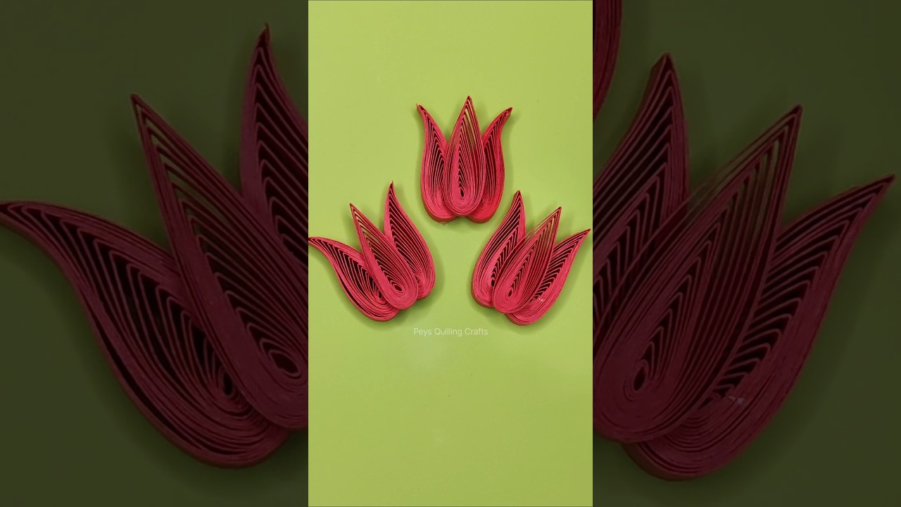 DIY Paper Quilling Flower Tulips: Simple & Stunning Craft Idea #quilling #art #diy