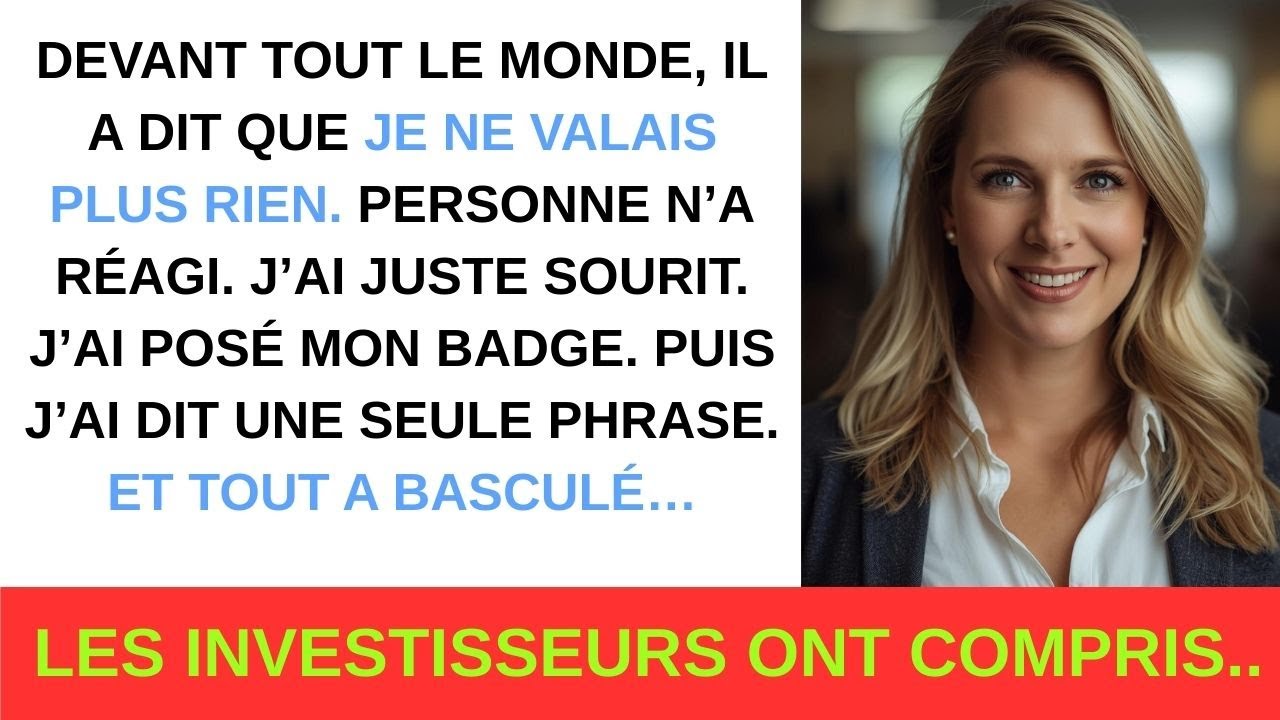 Ils m’ont virée devant tout le monde… j’ai paralysé leur système en silence