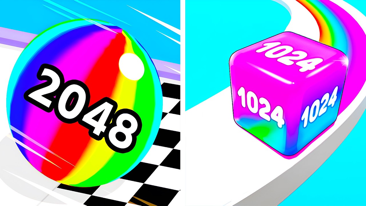 Ball Run 2048 VS Jelly Run 2048 🔴🍬 All Levels Max Update Walkthrough Mobile NEW Gameplay B6RX